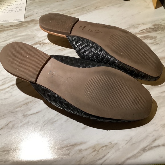 Joie Black Leather Woven Women's Mules - Picture 4 of 4